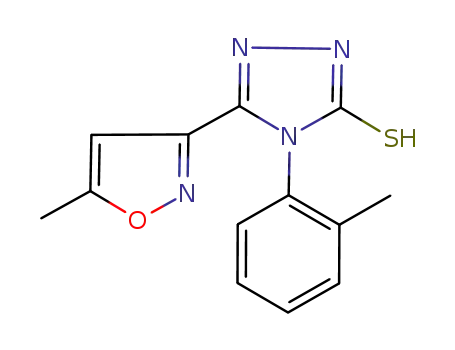 3H-1,2,4-Triazole-3-thione,
2,4-dihydro-5-(5-methyl-3-isoxazolyl)-4-(2-methylphenyl)-