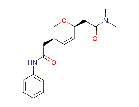 N,N-Dimethyl-2-((2S,5R)-5-phenylcarbamoylmethyl-5,6-dihydro-2H-pyran-2-yl)-acetamide