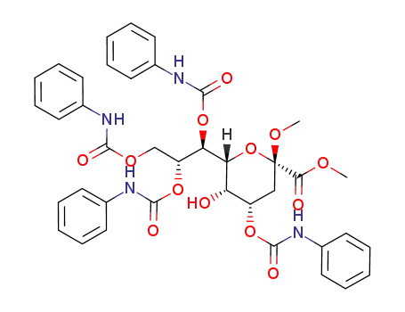 (2S,4S,5S,6R)-5-Hydroxy-2-methoxy-4-phenylcarbamoyloxy-6-((1R,2R)-1,2,3-tris-phenylcarbamoyloxy-propyl)-tetrahydro-pyran-2-carboxylic acid methyl ester