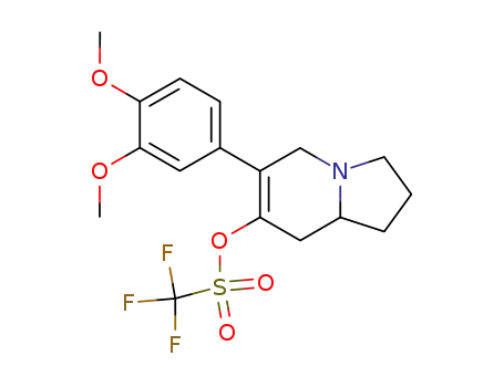 Trifluoro-methanesulfonic acid 6-(3,4-dimethoxy-phenyl)-1,2,3,5,8,8a-hexahydro-indolizin-7-yl ester