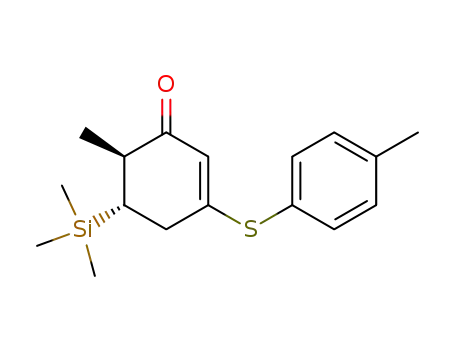 (5S,6S)-6-Methyl-3-p-tolylsulfanyl-5-trimethylsilanyl-cyclohex-2-enone