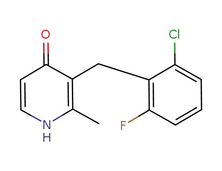 Molecular Structure of 919366-52-2 (4(1H)-Pyridinone, 3-[(2-chloro-6-fluorophenyl)methyl]-2-methyl-)