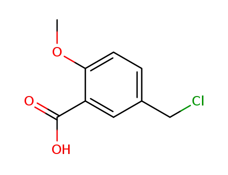 Molecular Structure of 3641-23-4 (5-(Chloromethyl)-2-methoxybenzoic acid)