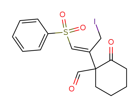 Cyclohexanecarboxaldehyde,
1-[1-(iodomethyl)-2-(phenylsulfonyl)ethenyl]-2-oxo-, (Z)-