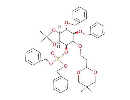 DL-4,5-di-0-benzyl-6-0-<2-(5,5-dimethyl-1,3-dioxan-2-yl)ethyl>-2,3-O-isopropylidene-myo-inositol 1-(dibenzylphosphate)