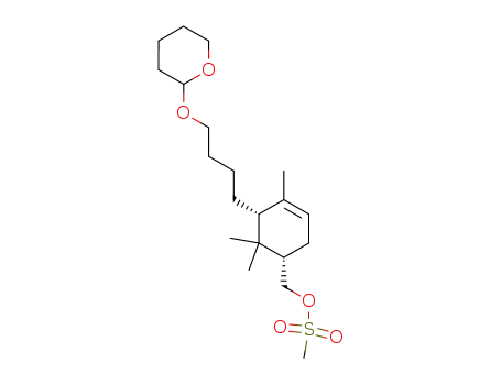4-(5α-Methanesulfonyloxymethyl-2,6,6-trimethyl-2-cyclohexen-1α-yl)butyl Tetrahydropyranyl Ether