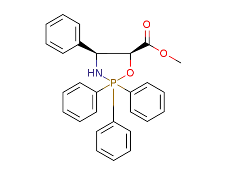 Molecular Structure of 119628-74-9 (cis-(4S,5S)-2,2,2,4-Tetraphenyl-5-methoxycarbonyl-1,3,2-oxazaphospholidine)