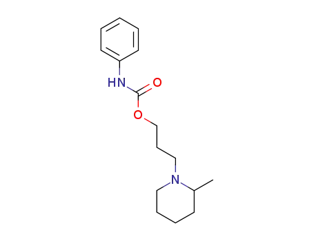 Molecular Structure of 63716-23-4 (N-Phenylcarbamic acid 3-(2-methylpiperidino)propyl ester)