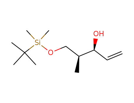 Molecular Structure of 83651-44-9 ((2S<sup>*</sup>,3S<sup>*</sup>)-1-<(tert-butyldimethylsilyl)oxy>-2-methyl-4-penten-3-ol)