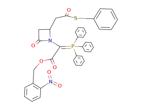 1-(o-Nitrobenzyloxycarbonyl-triphenylphosphoranylidenmethyl)-4-(phenylthiocarbonylmethyl)-2-azetidinon