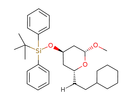tert-Butyl-[(2R,4R,6R)-2-(2-cyclohexyl-ethyl)-6-methoxy-tetrahydro-pyran-4-yloxy]-diphenyl-silane