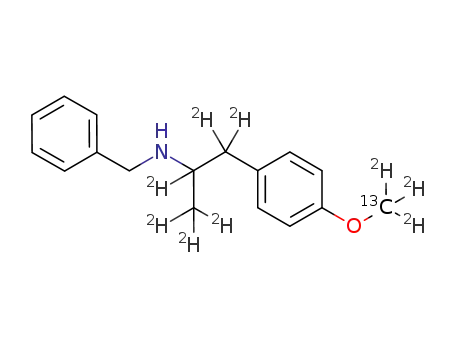 Molecular Structure of 1174538-53-4 (RAC-N-BENZYL-3-(4-METHOXYPHENYL)-2-PROPYLAMINE-D6)