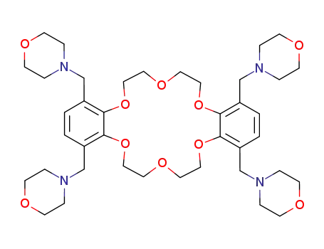 1,4,12,15-tetrakis-morpholin-4-ylmethyl-6,7,9,10,17,18,20,21-octahydro-5,8,11,16,19,22-hexaoxadibenzo[a,j]cyclooctadecene