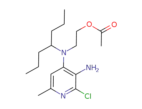 Molecular Structure of 917951-46-3 (Ethanol,
2-[(3-amino-2-chloro-6-methyl-4-pyridinyl)(1-propylbutyl)amino]-,
1-acetate)