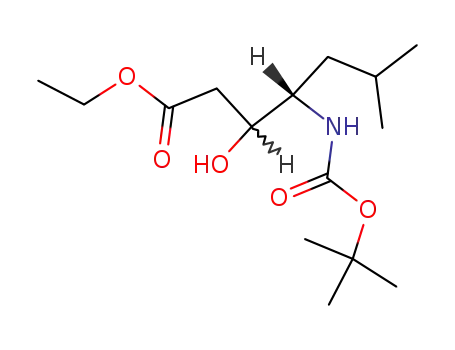 Heptanoic acid,
4-[[(1,1-dimethylethoxy)carbonyl]amino]-3-hydroxy-6-methyl-, ethyl ester,
(4S)-