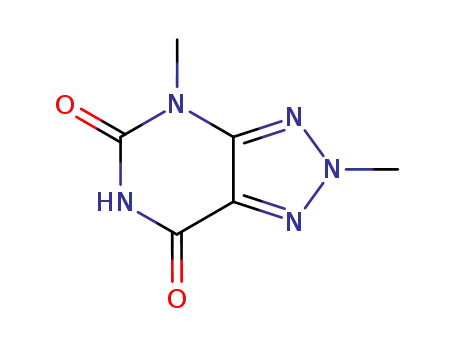 Molecular Structure of 2082-96-4 (2H-1,2,3-Triazolo[4,5-d]pyrimidine-5,7(4H,6H)-dione, 2,4-dimethyl-)