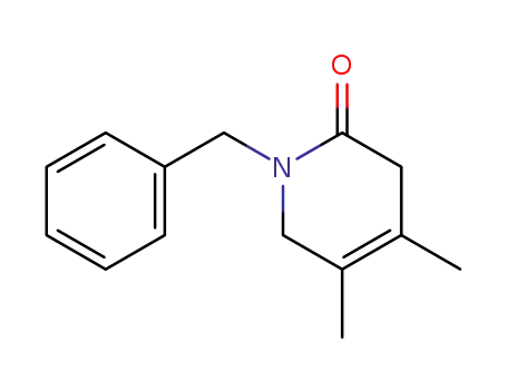 Molecular Structure of 75072-15-0 (2(1H)-Pyridinone, 3,6-dihydro-4,5-dimethyl-1-(phenylmethyl)-)