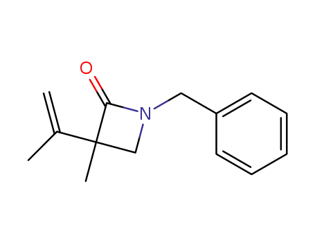Molecular Structure of 75072-14-9 (2-Azetidinone, 3-methyl-3-(1-methylethenyl)-1-(phenylmethyl)-)