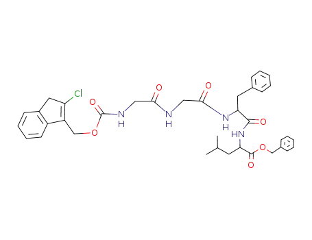 2-(2-{2-[2-(2-Chloro-3H-inden-1-ylmethoxycarbonylamino)-acetylamino]-acetylamino}-3-phenyl-propionylamino)-4-methyl-pentanoic acid benzyl ester