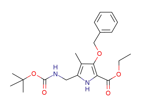 ethyl 3-benzyloxy-5-(tert-butoxycarbonylaminomethyl)-4-methyl-1H-pyrrole-2-carboxylate
