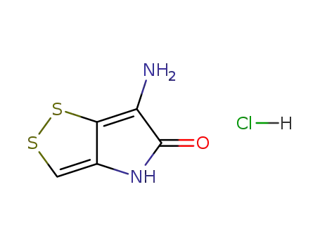 Molecular Structure of 90993-81-0 (6-amino-4H-[1,2]dithiolo[4,3-b]pyrrol-5-one hydrochloride)