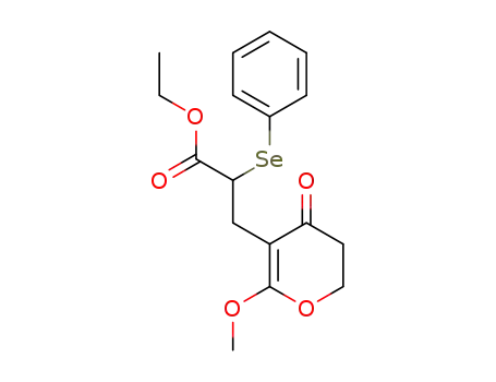 3-(2-Methoxy-4-oxo-5,6-dihydro-4H-pyran-3-yl)-2-phenylselanyl-propionic acid ethyl ester
