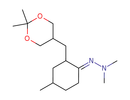N'-[2-(2,2-Dimethyl-[1,3]dioxan-5-ylmethyl)-4-methyl-cyclohex-(E)-ylidene]-N,N-dimethyl-hydrazine
