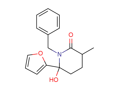 2-Piperidinone, 6-(2-furanyl)-6-hydroxy-3-methyl-1-(phenylmethyl)-