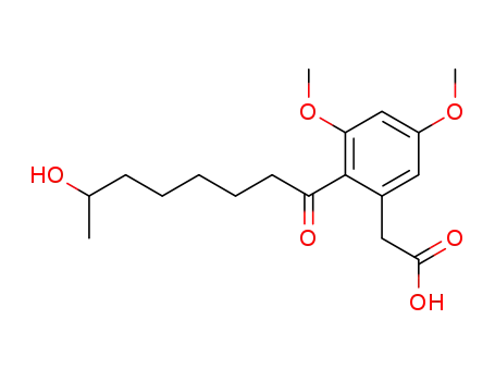 2-(7-Hydroxy-octanoyl)-3,5-dimethoxy-phenylessigsaeure