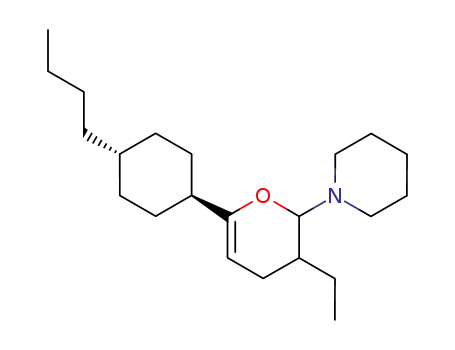 Piperidine, 1-[6-(4-butylcyclohexyl)-3-ethyl-3,4-dihydro-2H-pyran-2-yl]-