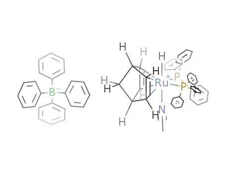 RuHCH<sub>3</sub>CN(P(C<sub>6</sub>H<sub>5</sub>)3)2C<sub>7</sub>H<sub>8</sub><sup>(1+)</sup>*B(C<sub>6</sub>H<sub>5</sub>)4<sup>(1-)</sup>=RuHCH<sub>3</sub>CN(P(C<sub>6</sub>H<sub>5</sub>)3)2C<sub>7</sub>H<sub>8</sub>B(C<sub>6</sub>H<sub>5</sub>)4