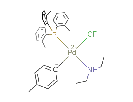 Pd(C<sub>6</sub>H<sub>4</sub>CH<sub>3</sub>)(P(C<sub>6</sub>H<sub>4</sub>CH<sub>3</sub>)3)(NH(C<sub>2</sub>H<sub>5</sub>)2)(Cl)