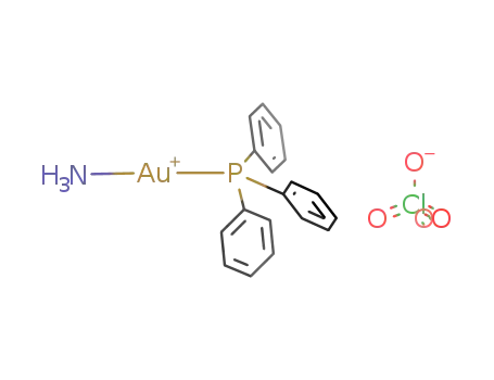 Molecular Structure of 194206-63-8 (Au(NH<sub>3</sub>)(P(C<sub>6</sub>H<sub>5</sub>)3)<sup>(1+)</sup>*ClO<sub>4</sub><sup>(1-)</sup>=[Au(NH<sub>3</sub>)(P(C<sub>6</sub>H<sub>5</sub>)3)]ClO<sub>4</sub>)