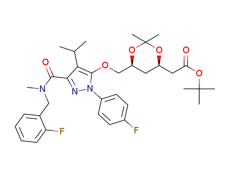 C<sub>34</sub>H<sub>43</sub>F<sub>2</sub>N<sub>3</sub>O<sub>6</sub>