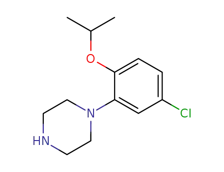 Molecular Structure of 100620-34-6 (Piperazine, 1-[5-chloro-2-(1-methylethoxy)phenyl]-)