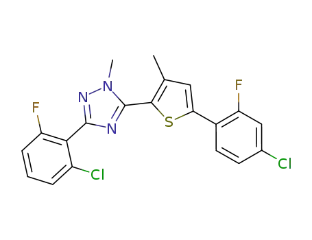 C<sub>20</sub>H<sub>13</sub>Cl<sub>2</sub>F<sub>2</sub>N<sub>3</sub>S