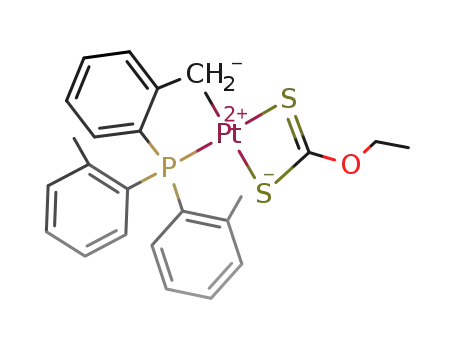 [Pt(CH2-C6H4-P(o-tolyl)2-κC,P)(ethyl xanthate)]