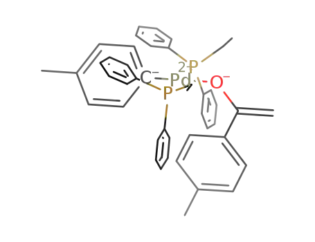 trans-[Pd(ethyldiphenylphosphine)2(OC(CH<sub>2</sub>)C<sub>6</sub>H<sub>4</sub>-4-Me)(p-tolyl)]