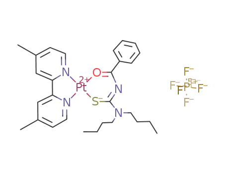 (N-benzoyl-N',N'-di-n-butylthioureato-S,O)(4,4'-dimethyl-2,2'-bipyridyl)platinum(II) hexafluorophosphate
