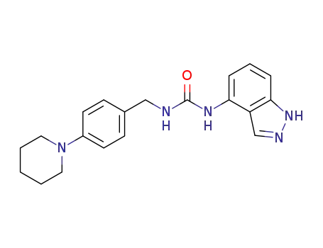 N-1H-indazol-4-yl-N'-[4-(1-piperidinyl)benzyl]urea
