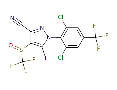 3-cyano-1-(2,6-dichloro-4-trifluoromethylphenyl)-5-iodo-4-trifluoromethylsulphinylpyrazole