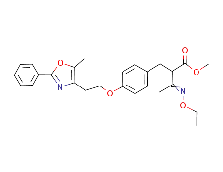 3-ethoxyimino-2-{4-[2-(5-methyl-2-phenyl-oxazol-4-yl)-ethoxy]-benzyl}-butyric acid methyl ester