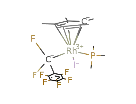 (η(5)-pentamethylcyclopentadienyl)iodo(perfluorobenzyl)(trimethylphosphine)rhodium(III)