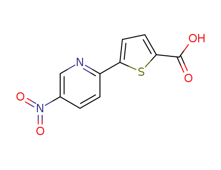Molecular Structure of 656227-40-6 (2-Thiophenecarboxylic acid, 5-(5-nitro-2-pyridinyl)-)