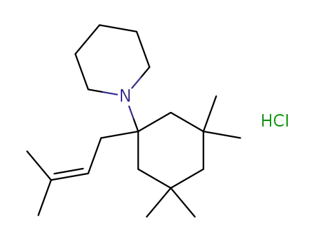 Piperidine, 1-[3,3,5,5-tetramethyl-1-(3-methyl-2-butenyl)cyclohexyl]-,
hydrochloride