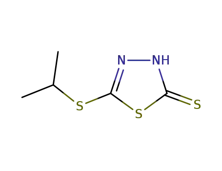 Molecular Structure of 62868-67-1 (5-ISOPROPYLTHIO-1,3,4-THIADIAZOLE-2-THIOL)