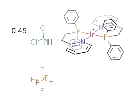 {iridium(1-(2-pyridyl)-2-(diphenylphosphino)ethane)2}PF<sub>6</sub>*0.45CH<sub>2</sub>Cl<sub>2</sub>