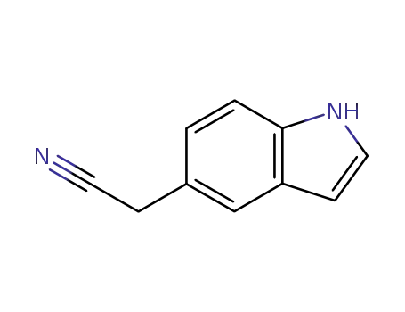 Molecular Structure of 23690-49-5 (1H-Indole,5-acetonitrile)