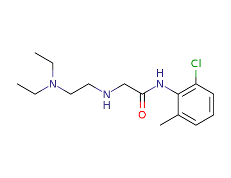 Molecular Structure of 101260-31-5 (Acetamide,
N-(2-chloro-6-methylphenyl)-2-[[2-(diethylamino)ethyl]amino]-)