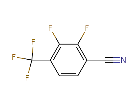 Molecular Structure of 240122-24-1 (2,3-DIFLUORO-4-(TRIFLUOROMETHYL)BENZONITRILE)
